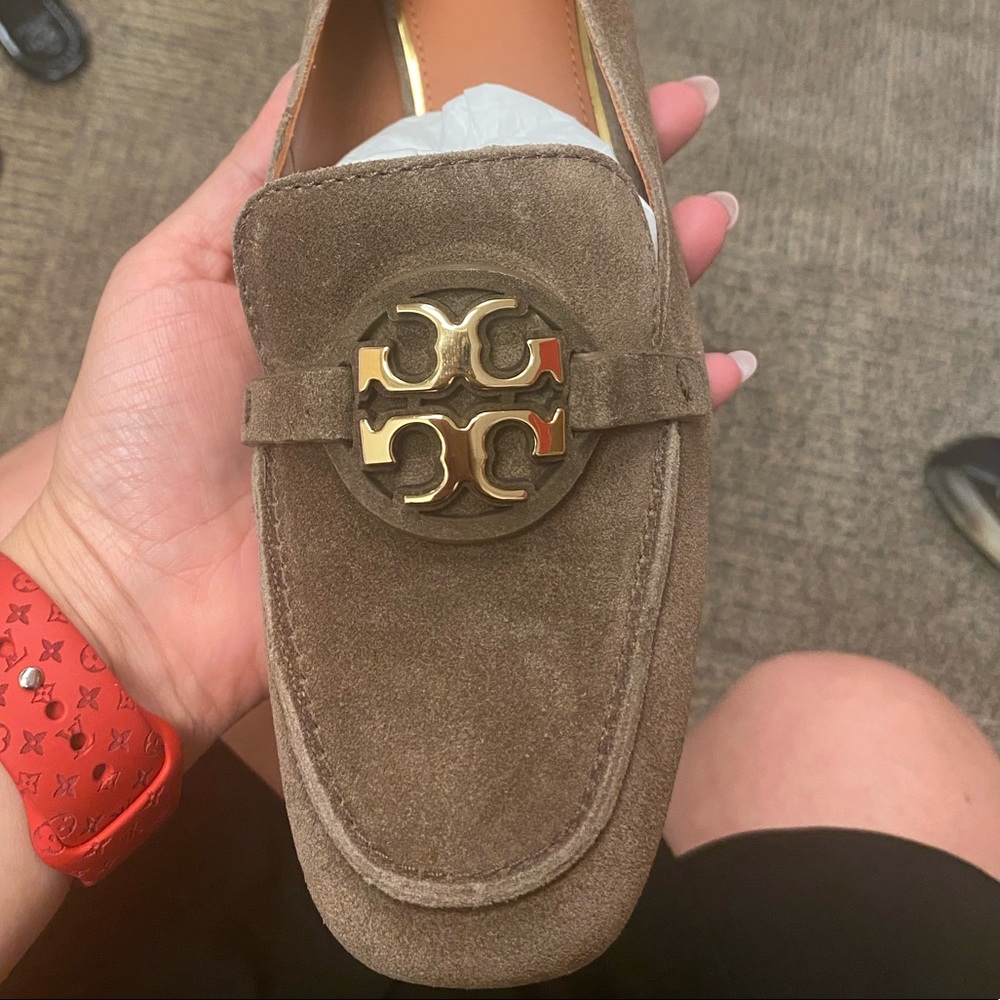 Tory Burch Metal Miller 15mm Loafer Natural Suede